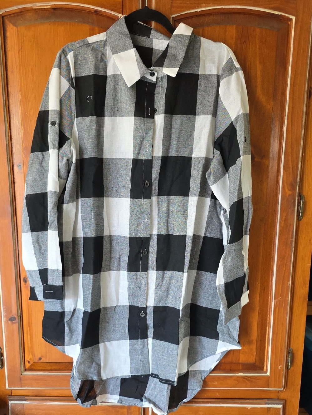 Womens Long(duster) Buffalo Checkered